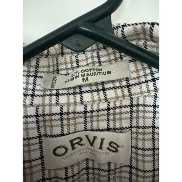 Orvis Button Down Shirt Men's Medium Casual Long Sleeve Cotton Blend Pocket - Picture 3 of 6